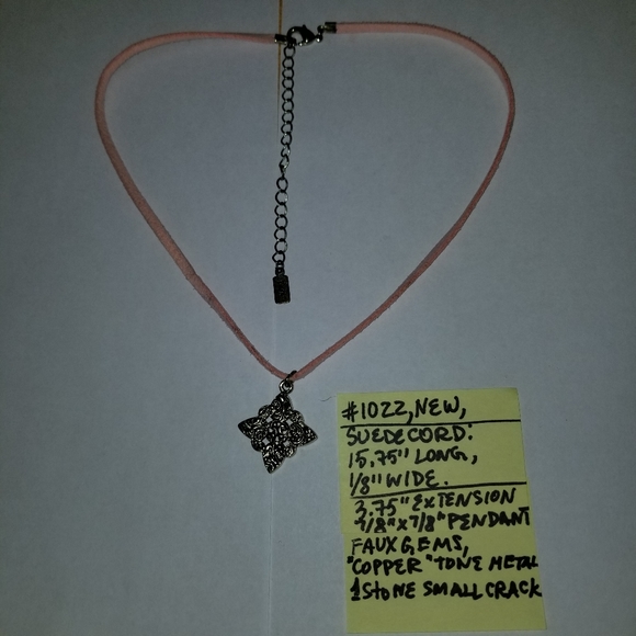 ✅#1022 NWOT RARE Copper Tone Metal 15.5" Necklace - Picture 6 of 12